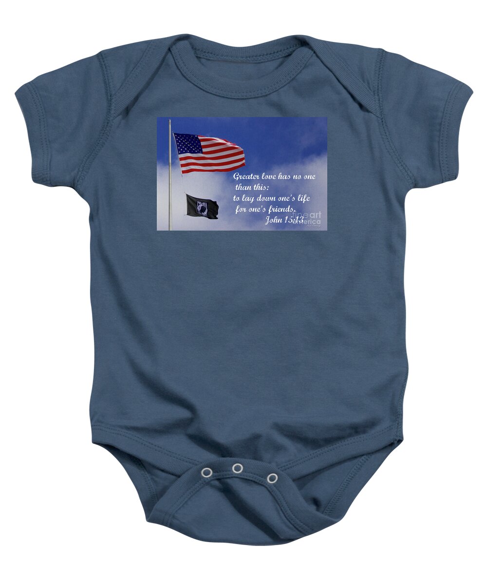 Baby Short-Sleeve Onesies Love Vintage American Flag Bodysuit Baby Outfits 